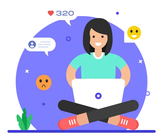 Online-Chat  Illustration