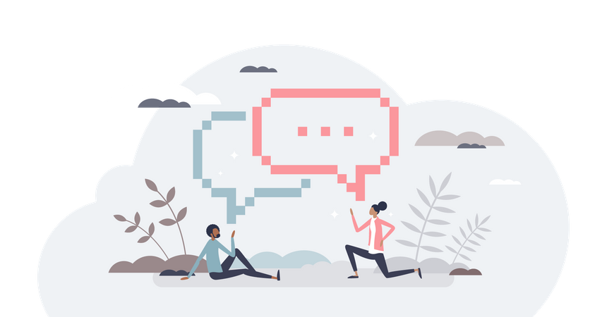 Online-Chat  Illustration