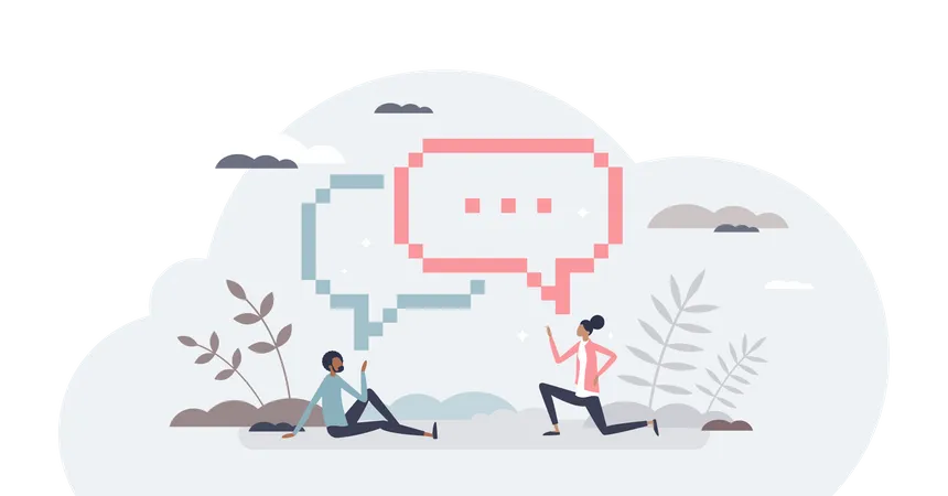 Online-Chat  Illustration