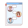illustrations for online chatting application