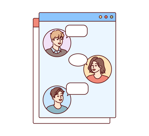 Online chatting app  Illustration