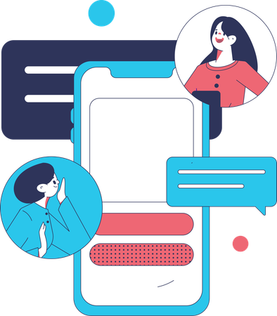 Online chatting done by women  Illustration