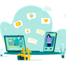 illustrations for online-chatting