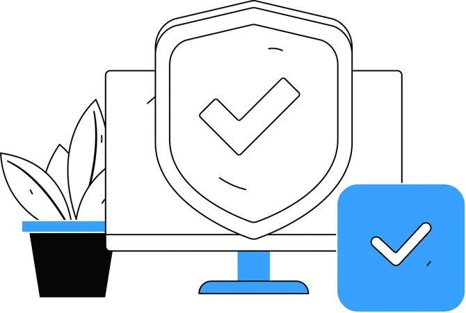 Online Check System security  Illustration