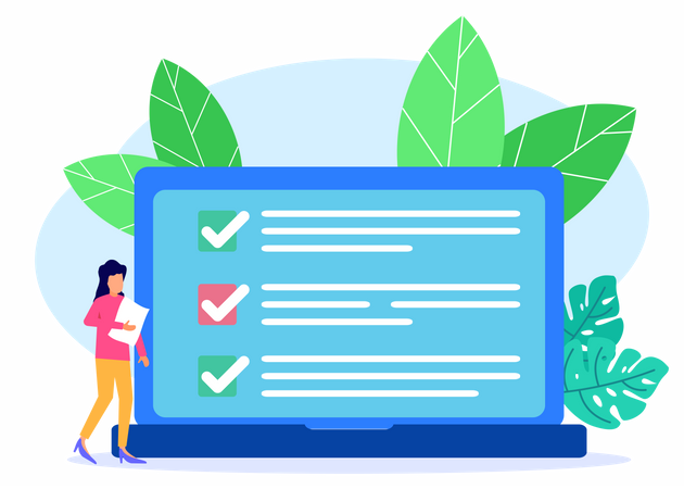 Online Checklist  Illustration