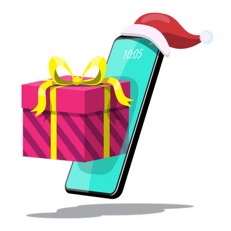 Online Christmas Gift Delivery  일러스트레이션