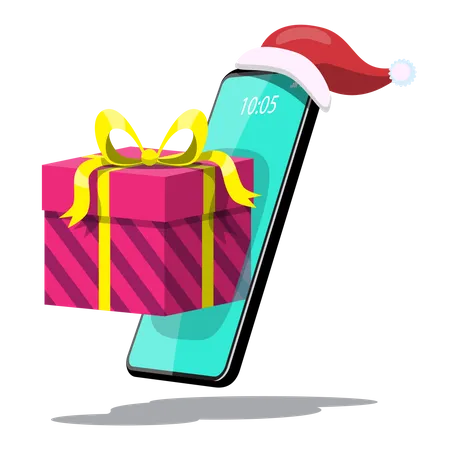 Online Christmas Gift Delivery  Illustration