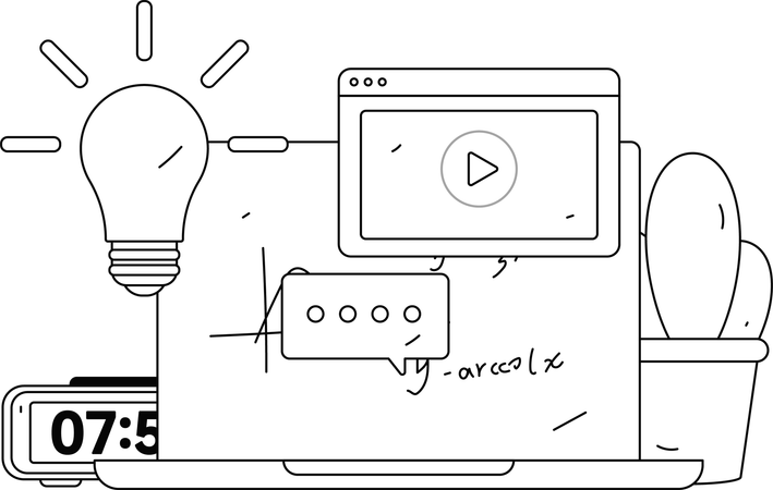 オンラインクラス  イラスト
