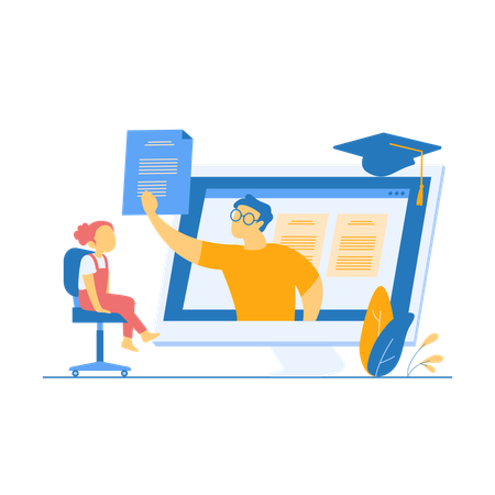 Online class  イラスト