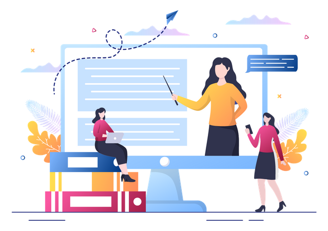 Online Class  Illustration
