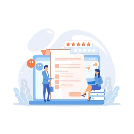 Online clients feedback  Illustration