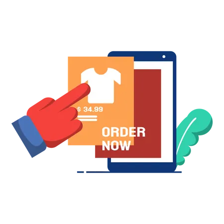 Online clothes shopping Illustration
