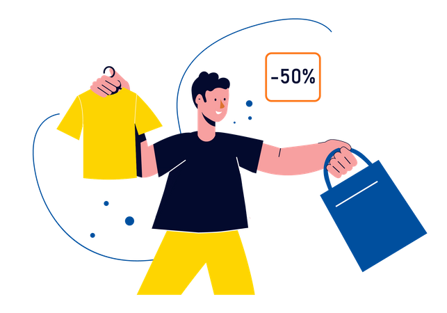 Online clothes shopping  Illustration