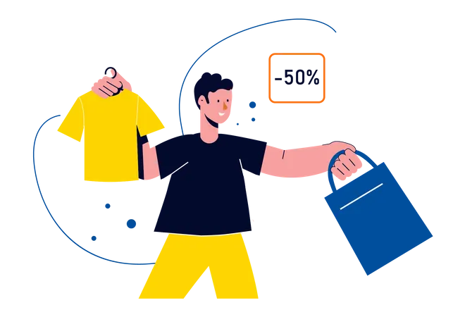 Online clothes shopping  Illustration