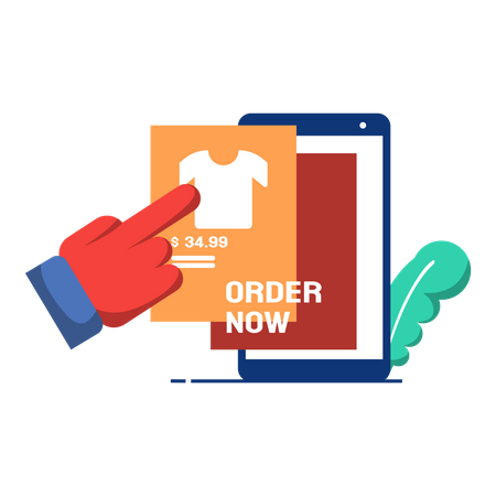 Online clothes shopping  Illustration