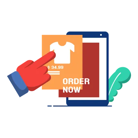 Online clothes shopping  Illustration