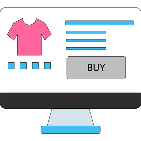 Online Clothes shopping  Illustration