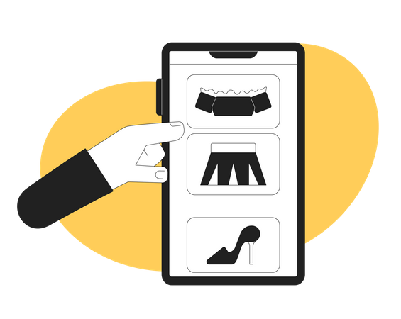 Online clothing store feed  Illustration