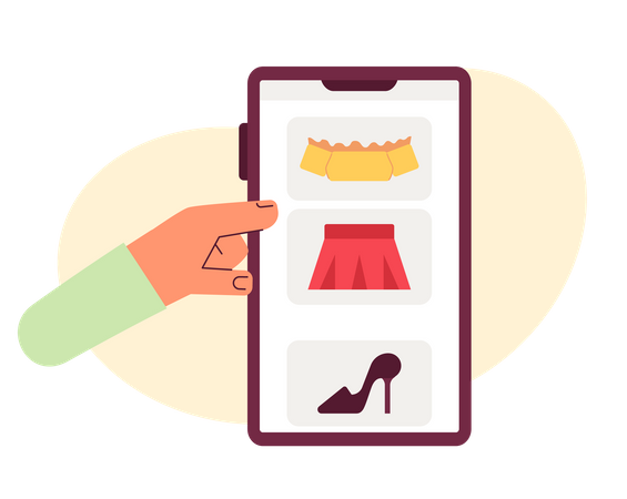 Online clothing store feed  Illustration