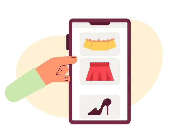 Online clothing store feed  Illustration