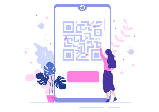 Online Code Scanner  Illustration