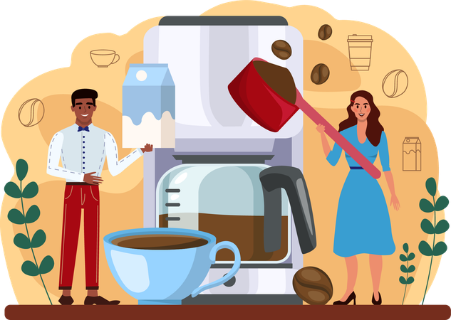 Online coffee store  Illustration