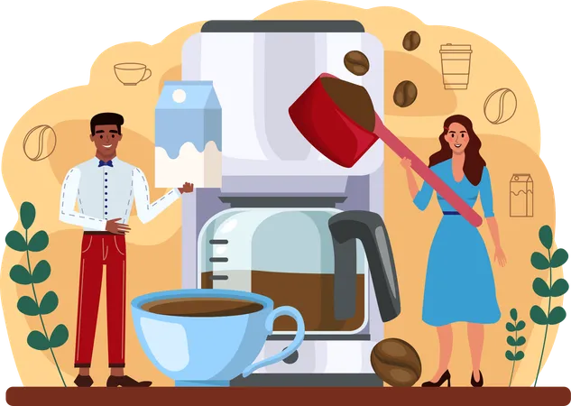 Online coffee store  Illustration