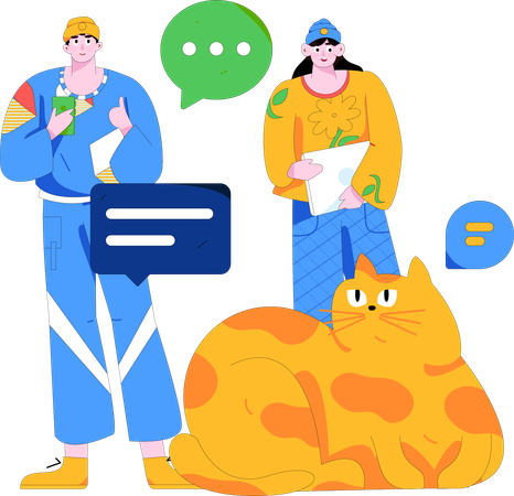 Online Communicate  Illustration