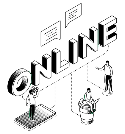 Online Communication  Illustration