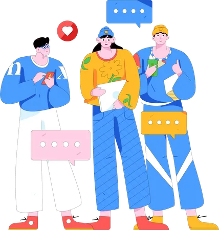 Online communication  Illustration