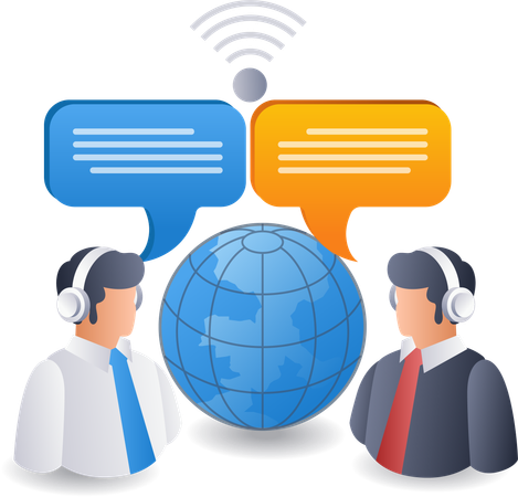 Online communication internet technology  Illustration