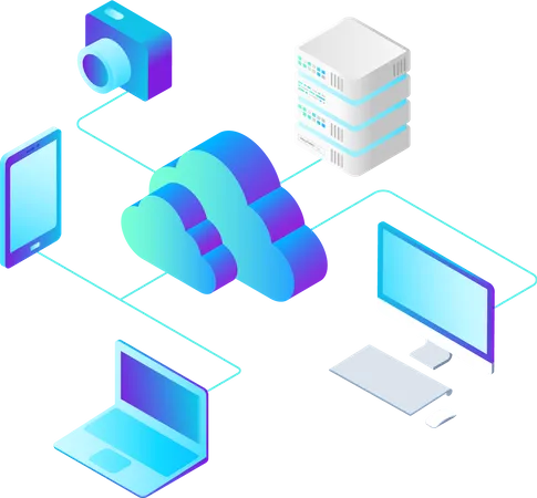 Online Computing Storage Illustration