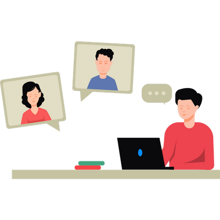 Online conference call Illustration