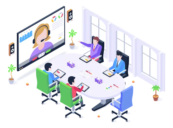 Online Conference  Illustration