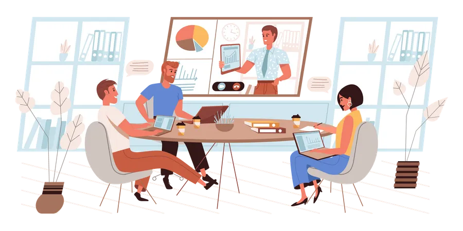 Online conference  Illustration