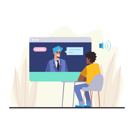 Online conference  Illustration