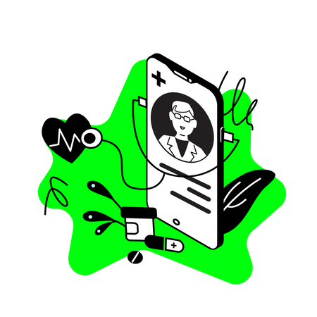 Online Consultation App  Illustration