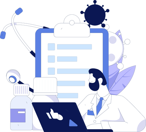 Online Consultation App  Illustration