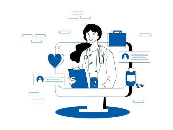 Online consultation application  Illustration