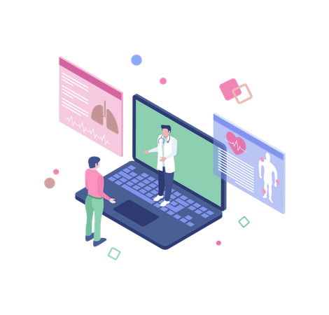 Online consultation  イラスト