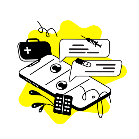 Online consultation  Illustration