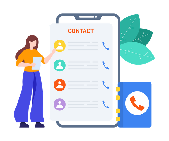 Online Contacts Illustration