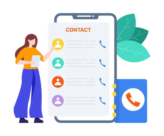 Online Contacts  Illustration