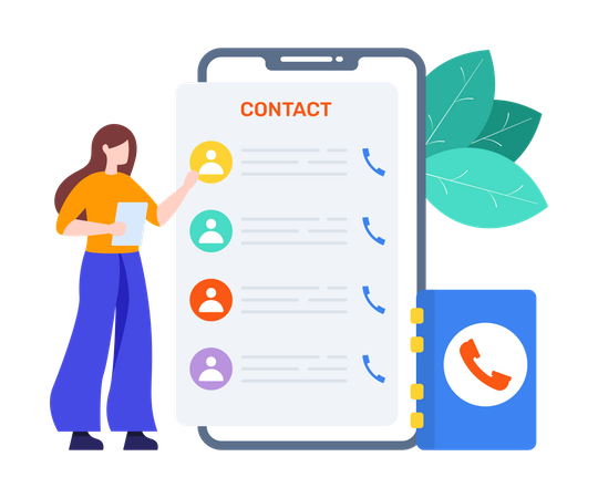 Online Contacts  Illustration