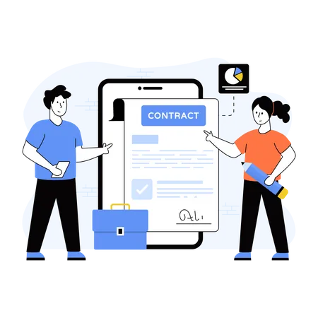 Online Contract Illustration