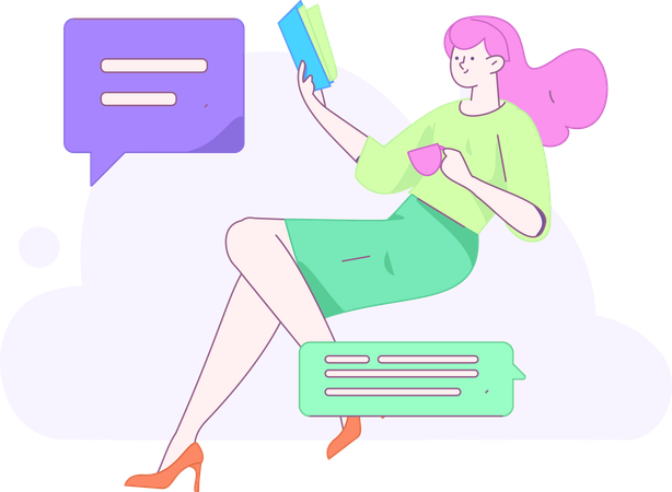 Online Conversation  Illustration