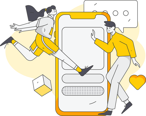 Online conversation  Illustration