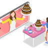 illustrations of online cooking video