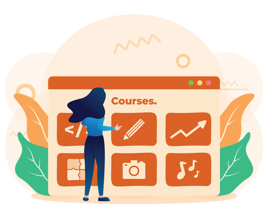 Online Course Homepage  Illustration