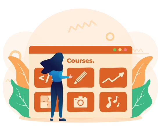 Online Course Homepage  Illustration